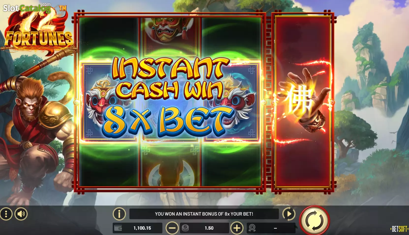 Screenshot of BetSoft 72 Fortunes featuring colorful graphics.