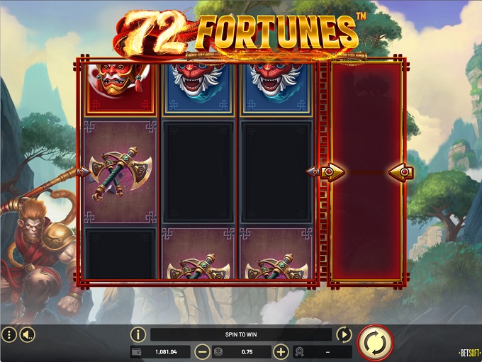 Third screenshot highlighting gameplay features in BetSoft 72 Fortunes.