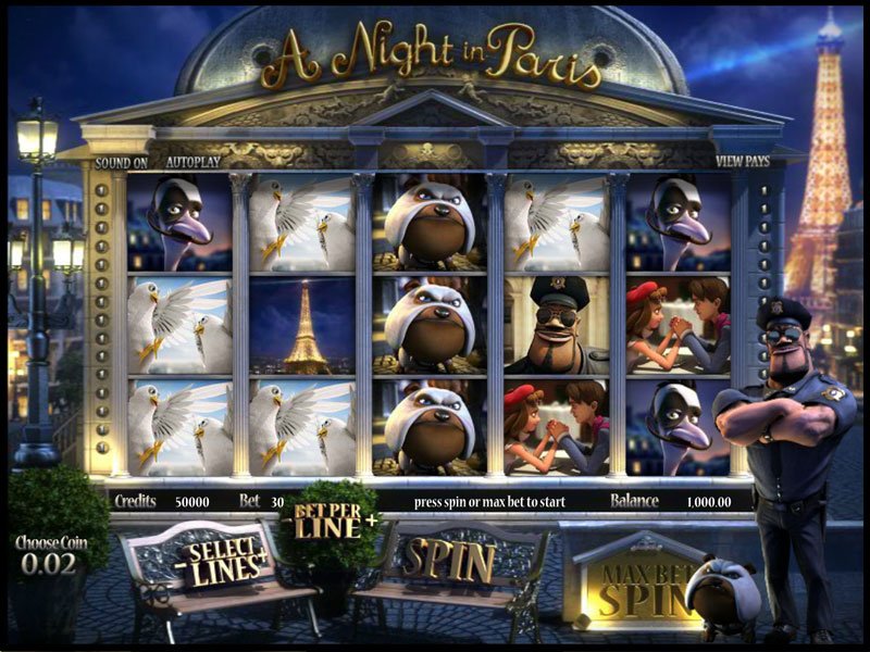 Additional screenshot from BetSoft A Night In Paris