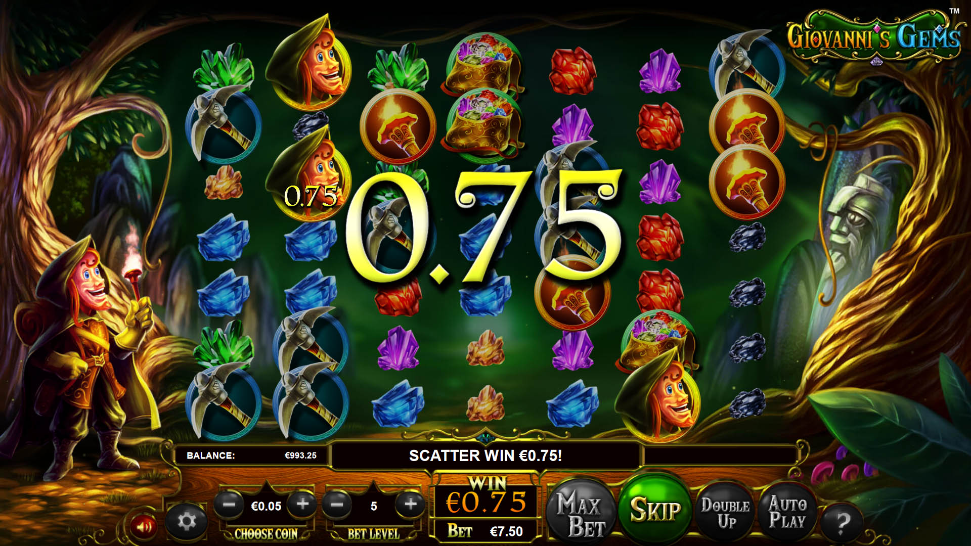 Screenshot of BetSoft Giovanni's Gems gameplay - Image 5