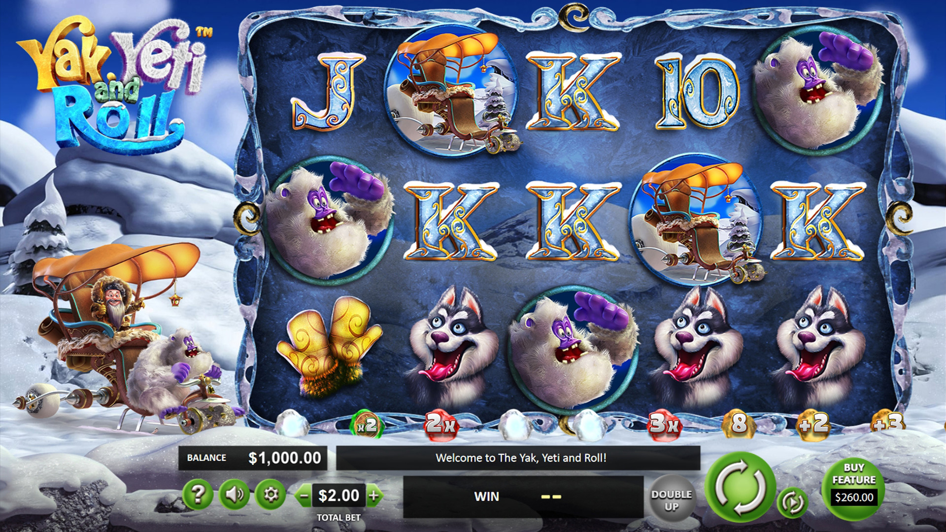 Another captivating screenshot of BetSoft Yak Yeti & Roll.
