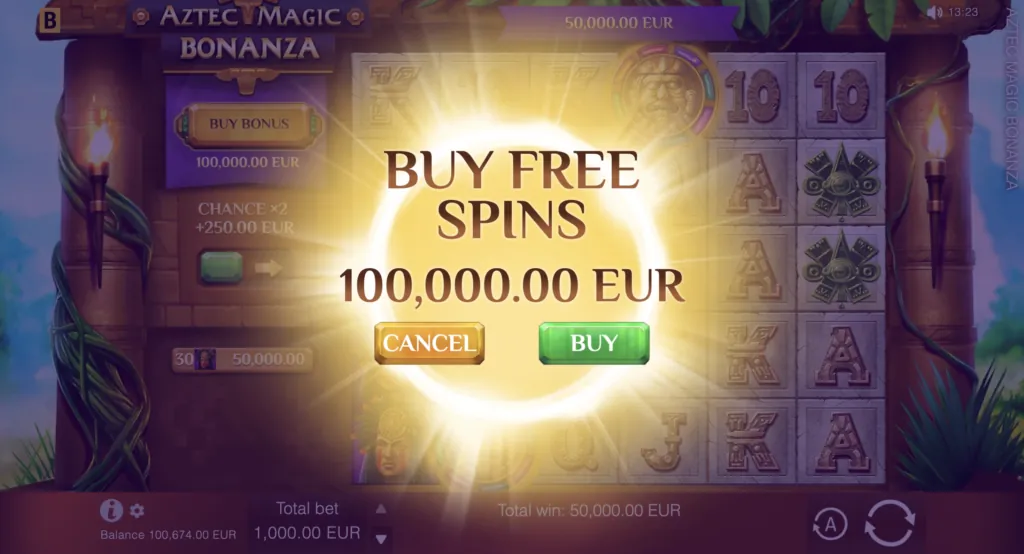 Another gameplay screenshot of BG Aztec Magic Bonanza.