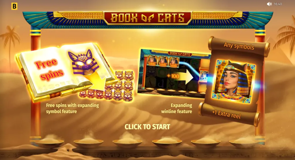 Screenshot demonstrating free spins feature in BG Book of Cats Megaways.