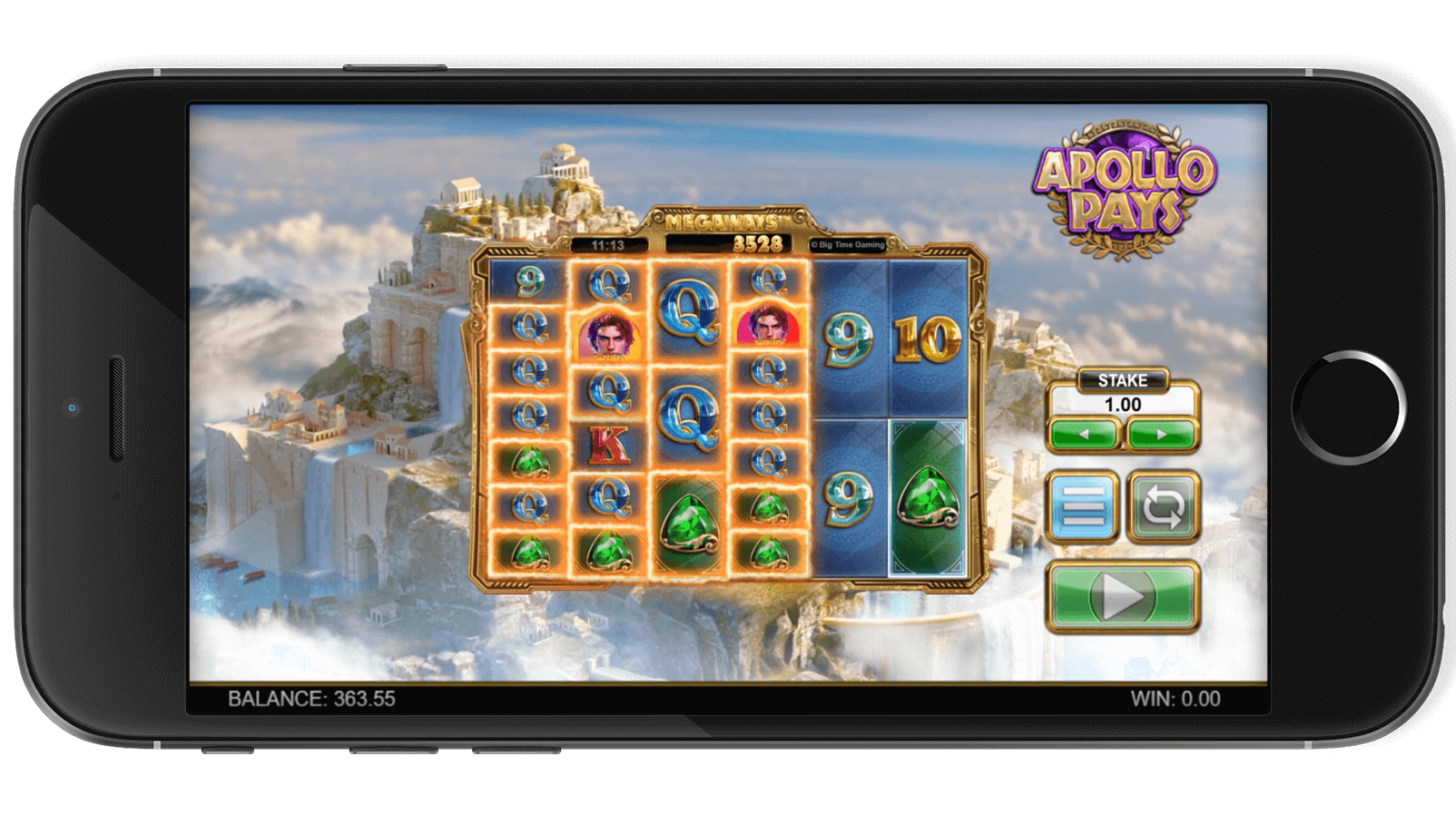 Screenshot of Apollo Pays gameplay showing bonuses