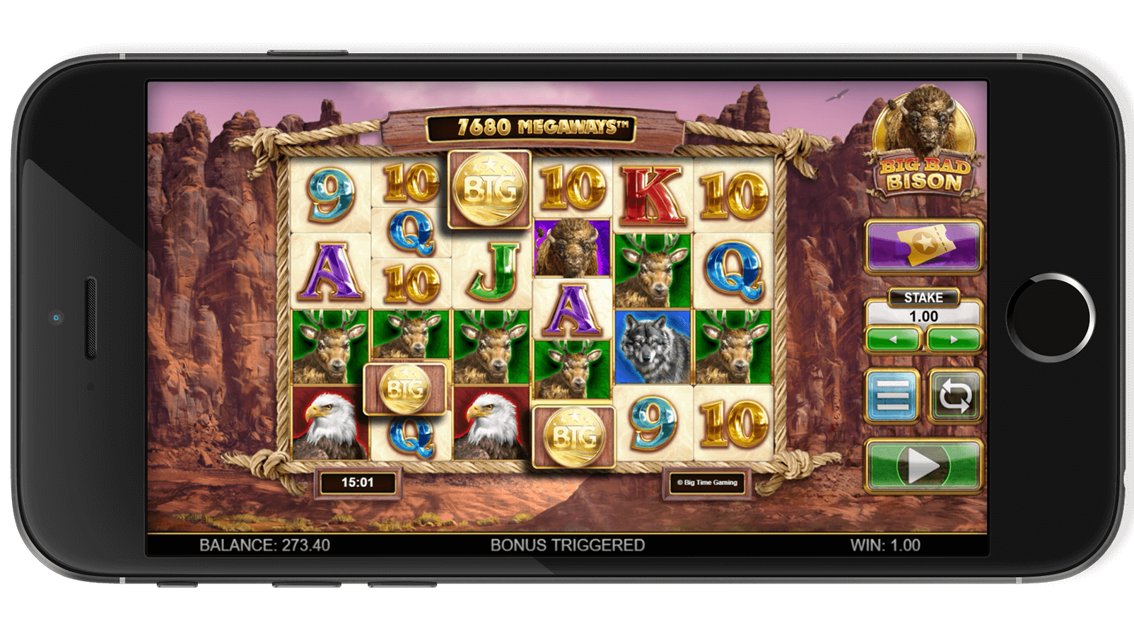 Bonus feature screenshot from Big Bad Bison.