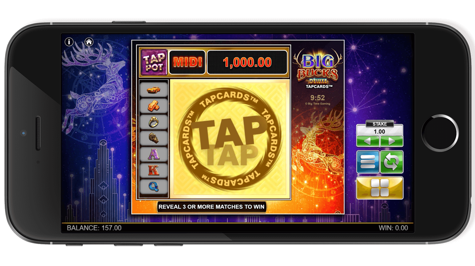 Screenshot of Big Bucks Deluxe gameplay showcasing vibrant graphics.