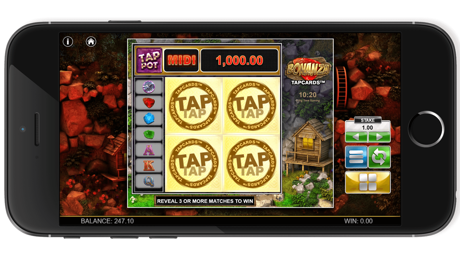 Visual of Bonanza demonstrating the mining theme.