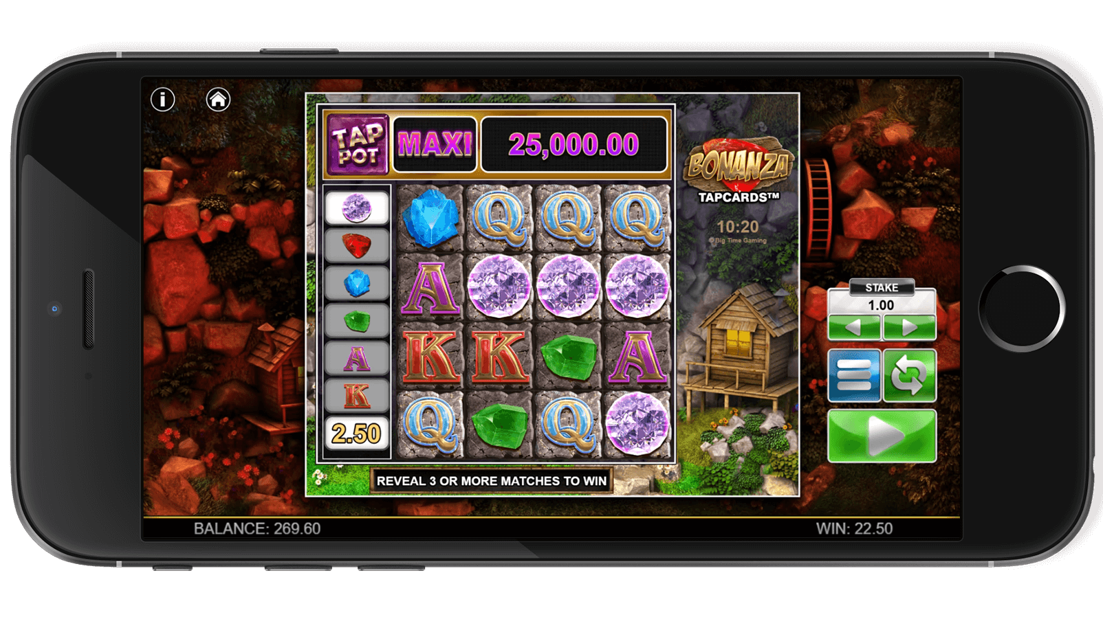 Screenshot featuring Bonanza's graphics and gameplay.