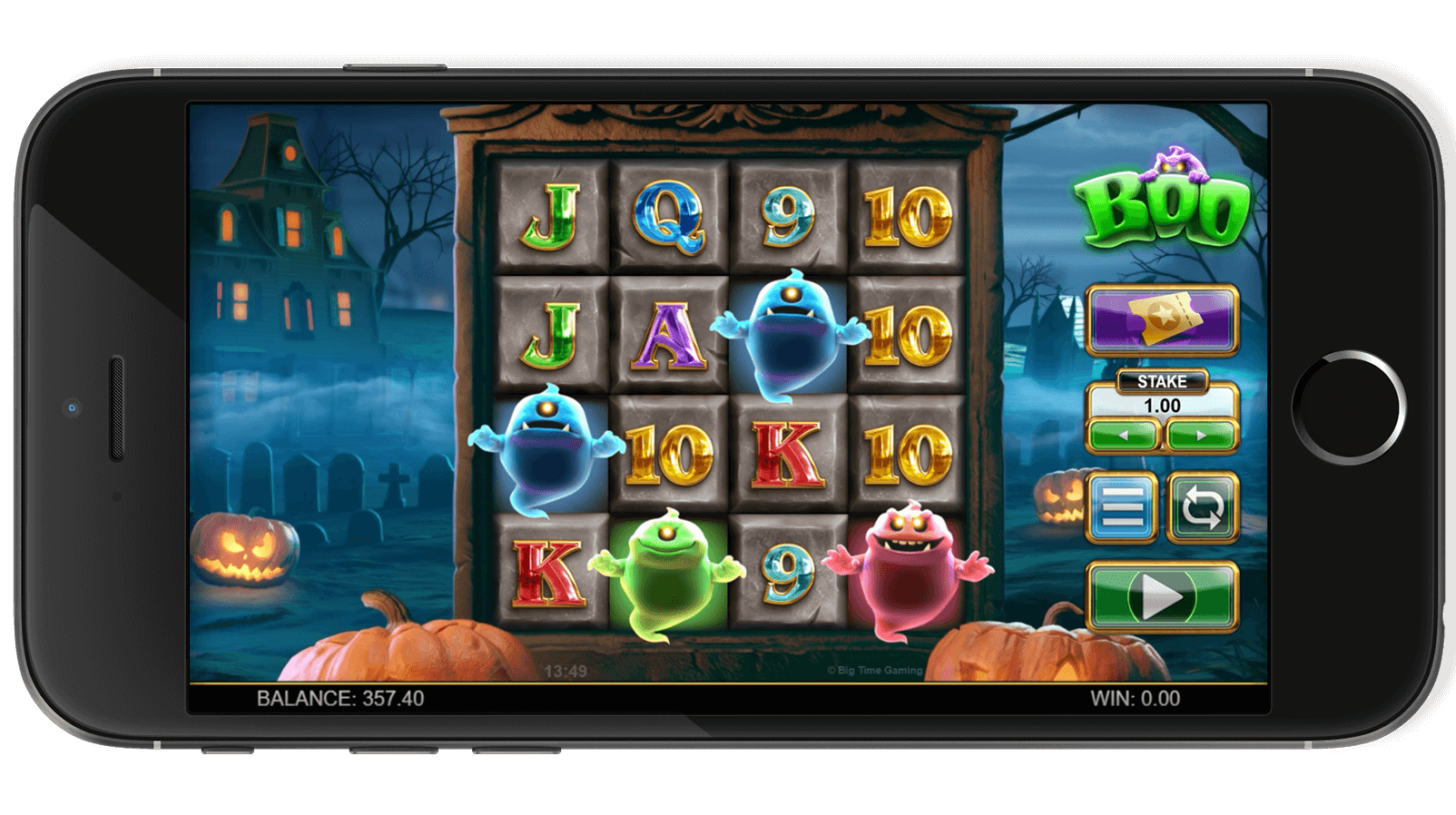 Boo game screenshot revealing bonus play