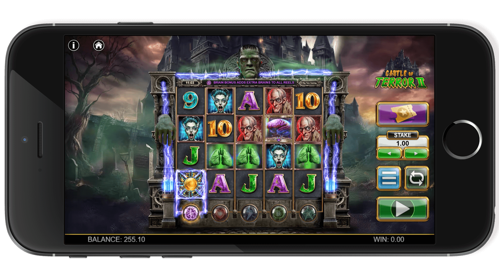 In-game screenshot of Castle Of Terror 2 showing exciting gameplay.