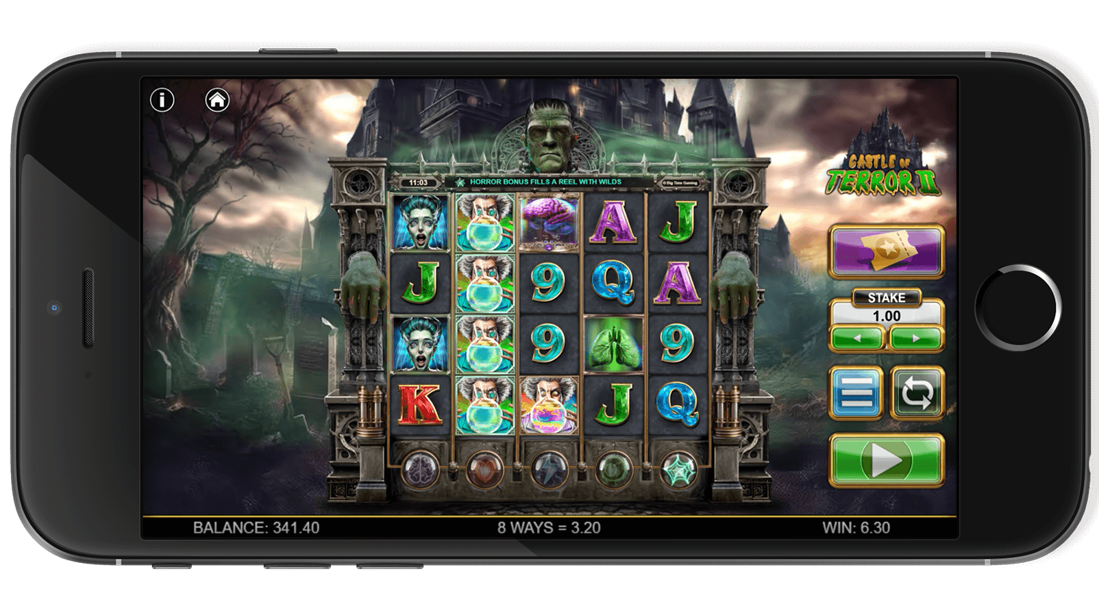 Castle of Terror exciting spin screenshot