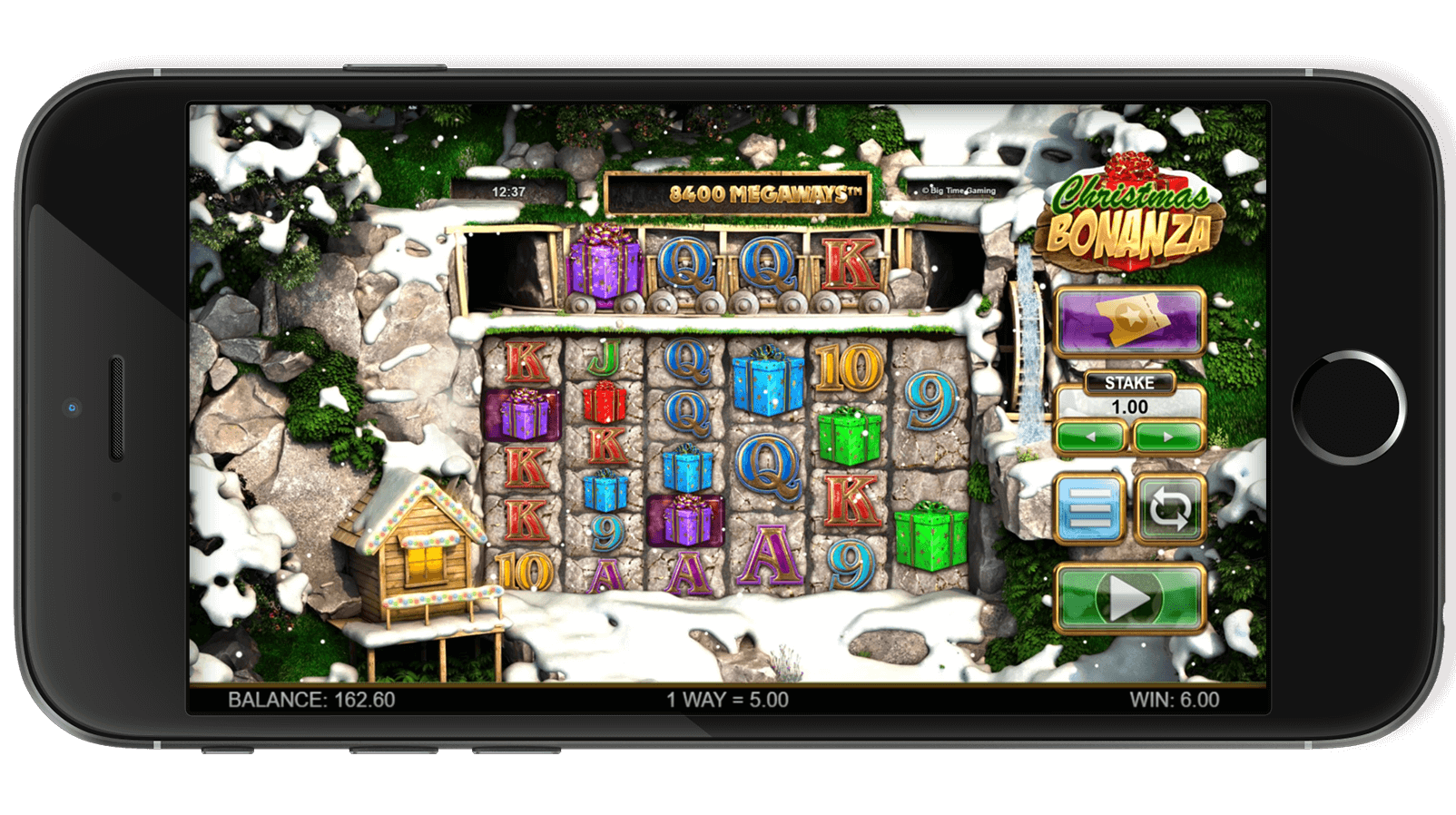 Screenshot highlighting the Christmas Bonanza user interface.