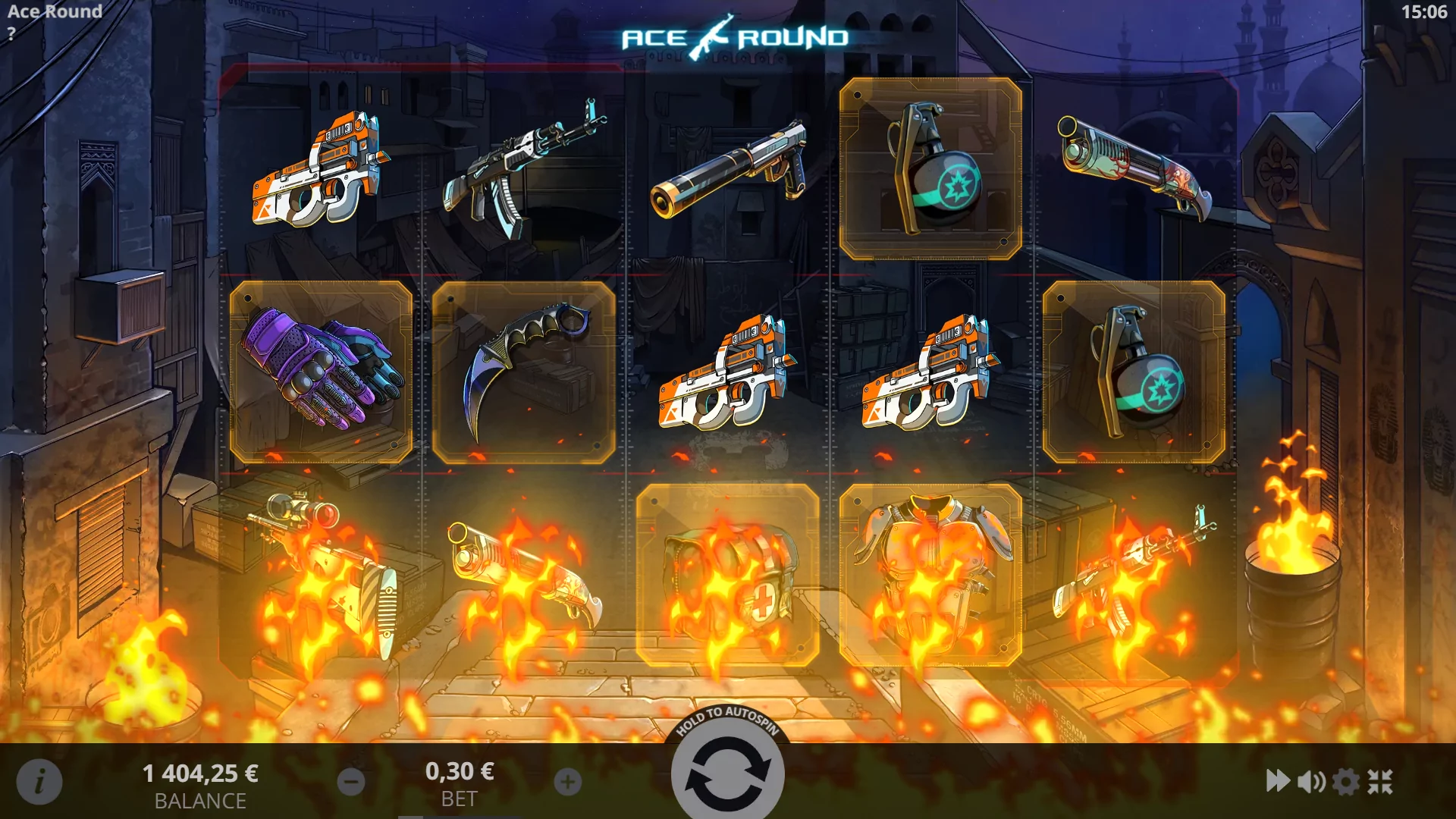 EVO Ace Round screenshot with betting options highlighted.