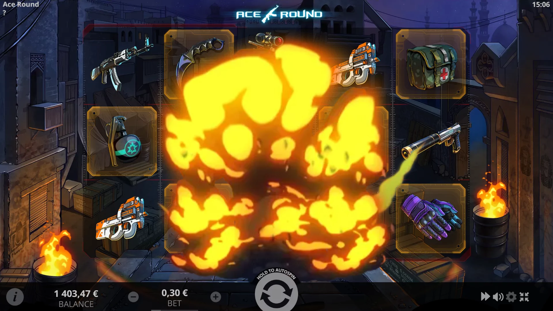 EVO Ace Round dynamic screenshot featuring game mechanics.