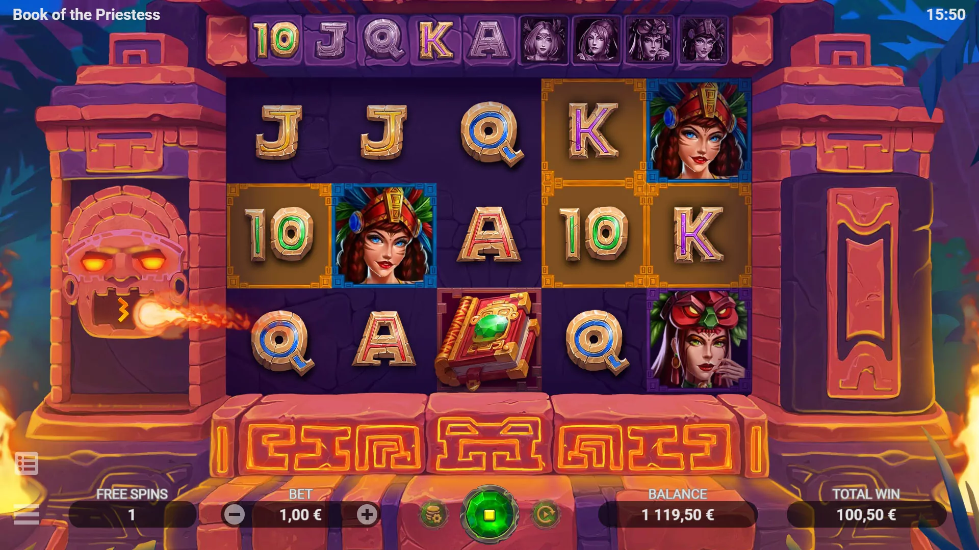 Yet another screenshot showcasing EVO Book Of The Priestess features