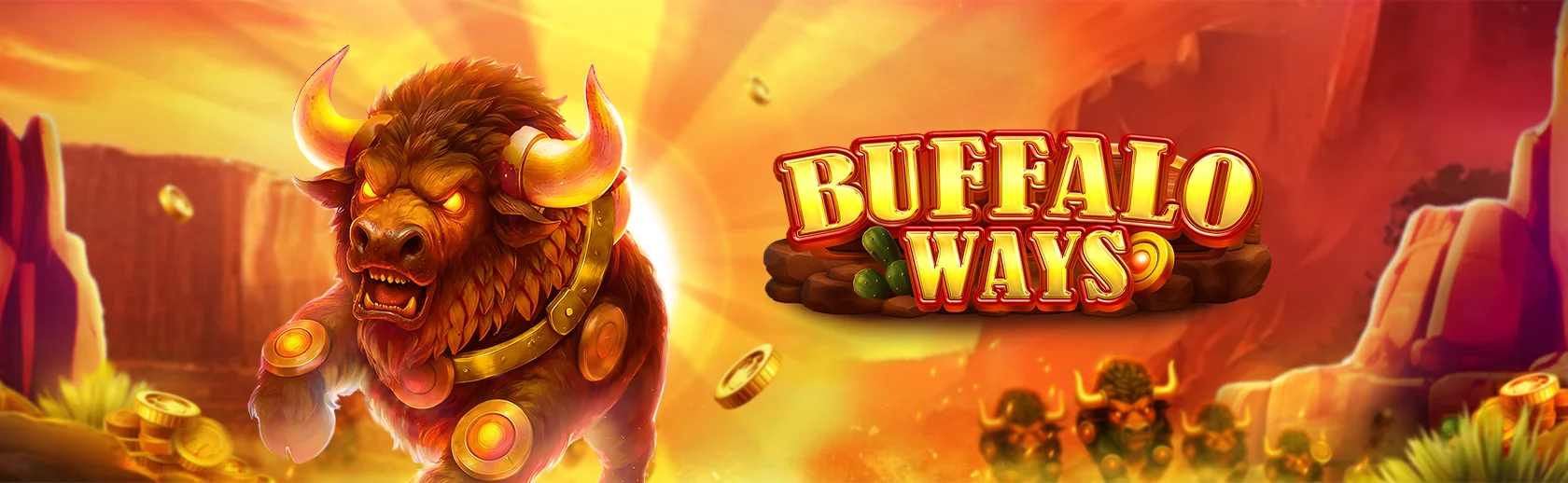 Buffalo Ways slot game screenshot showcasing reels.