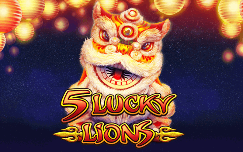 5 Lucky Lions game screenshot showcasing vibrant graphics