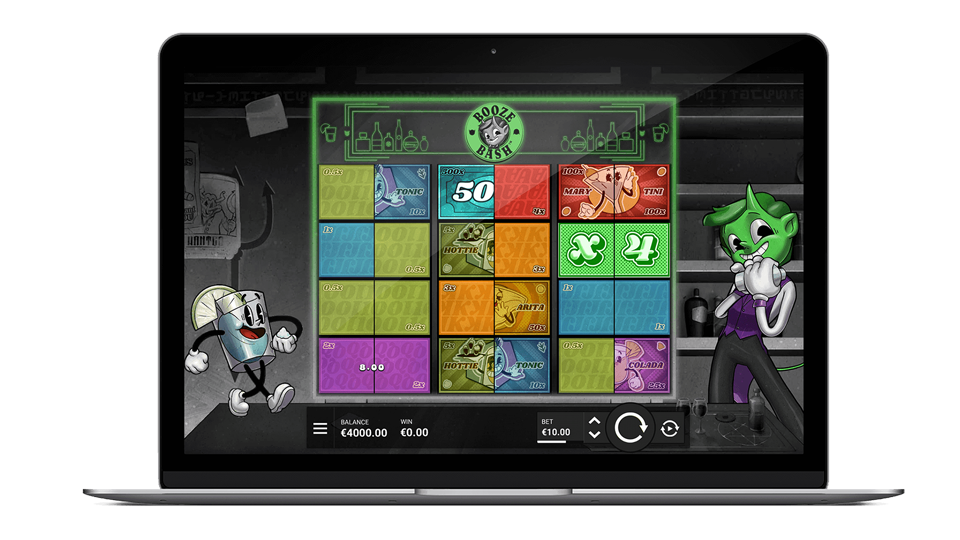 Screenshot of gameplay from Hack Booze Bash showing vibrant graphics.