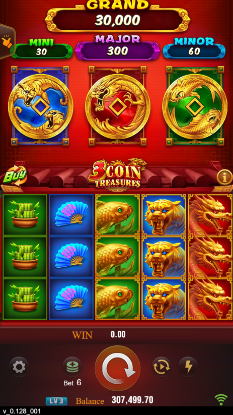 Highlighting JILI 3 Coin Treasures features with engaging graphics.