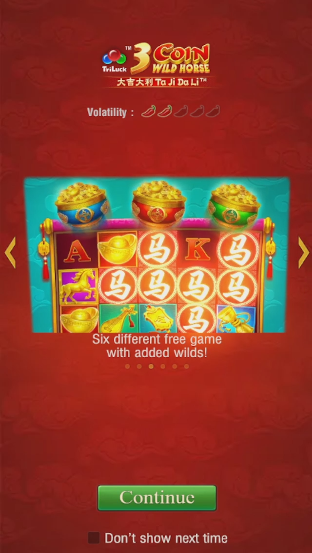 Interface of JILI 3 Coin Wild Horse gameplay on SafeGameHub