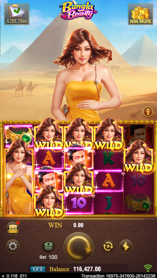 Screenshot displaying an attractive background of JILI Bangla Beauty.