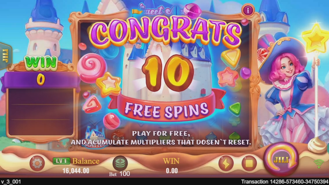 Screenshot showing the thrilling action in Sweet Magic