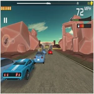 Gameplay screenshot of LuckyWin 3D Speed Car Racing featuring key aspects.