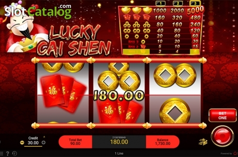 Gameplay screenshot from LuckyWin Cai Shen 777 featured on SafeGameHub.