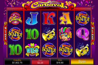 Gameplay screenshot of Carnaval slot game at SafeGameHub.