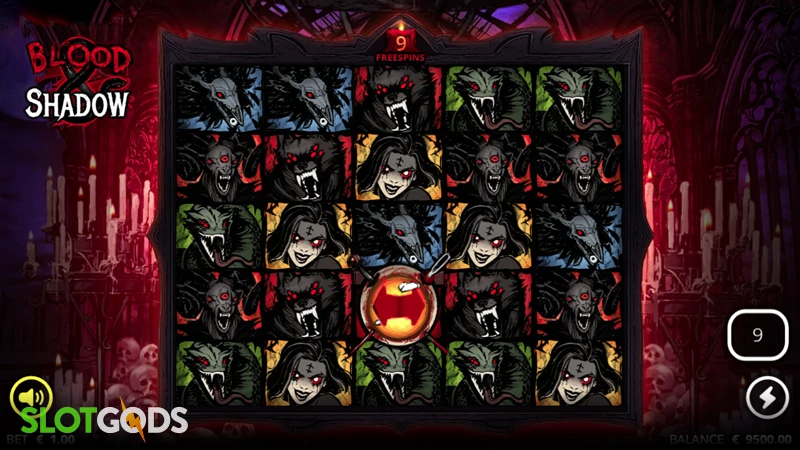 Bonus feature from Blood Shadow gameplay to attract players at SafeGameHub.