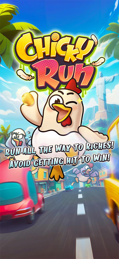 User interface screenshot of Chicky Run gameplay on SafeGameHub.