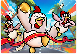 Chicky Run game action screenshot with character interactions.