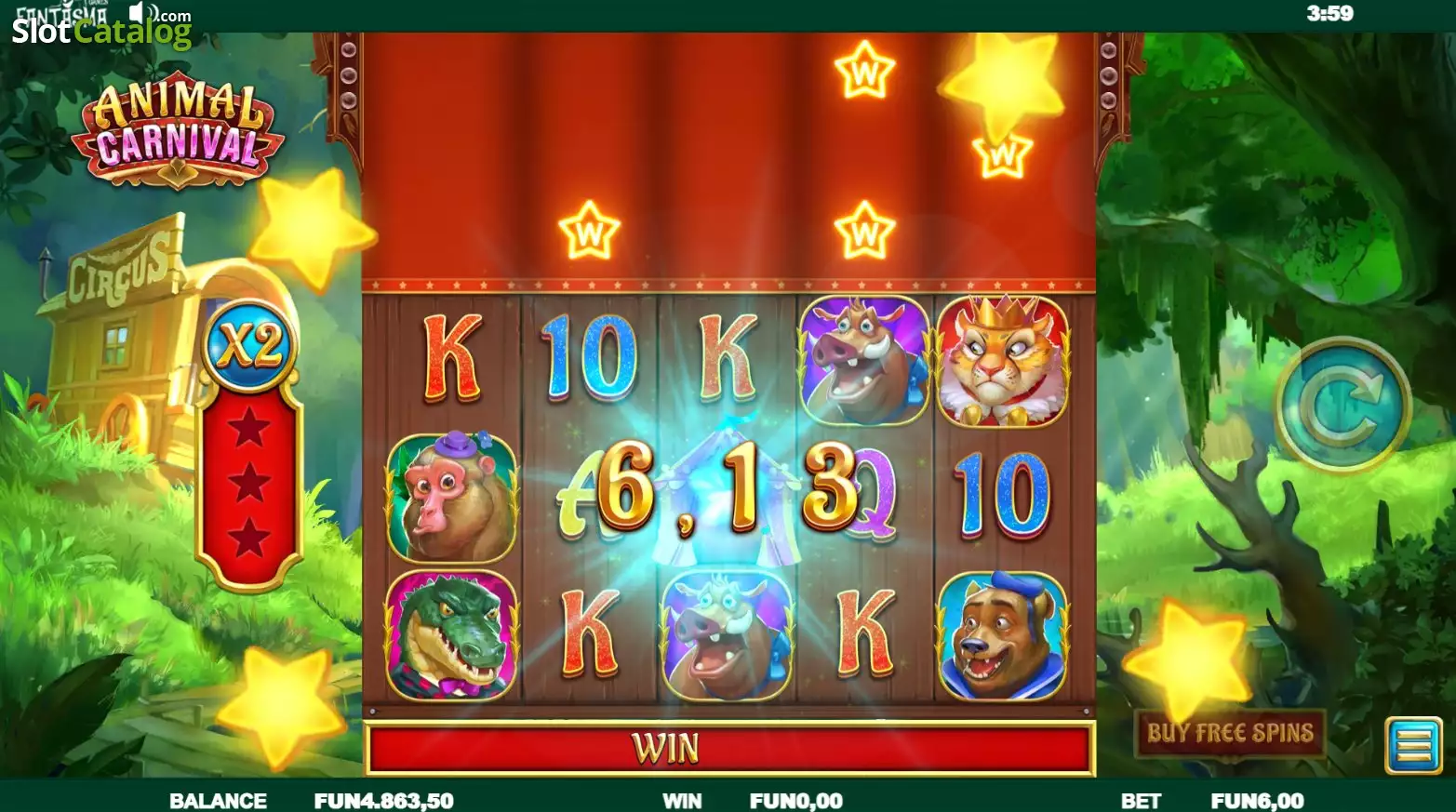 Engaging screenshot of the vibrant Animal Carnival game on SafeGameHub.