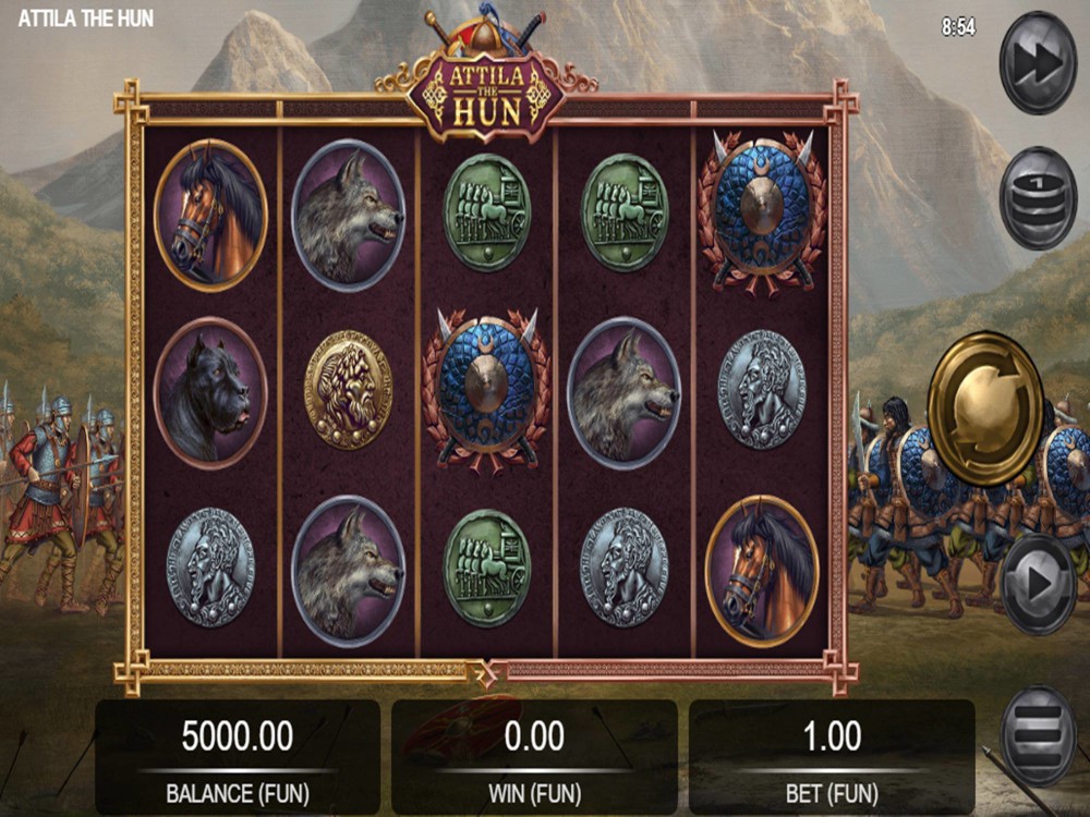 Gameplay screenshot from the Attila The Hun slot at SafeGameHub.
