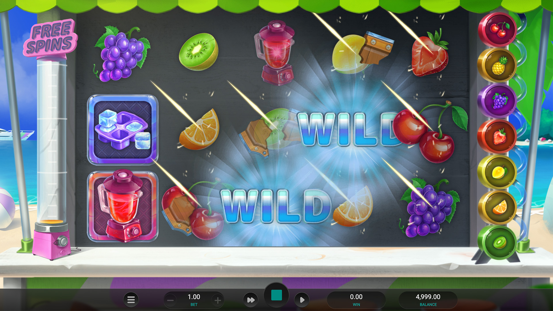 Screenshot of Blender Blitz gameplay with action at SafeGameHub.