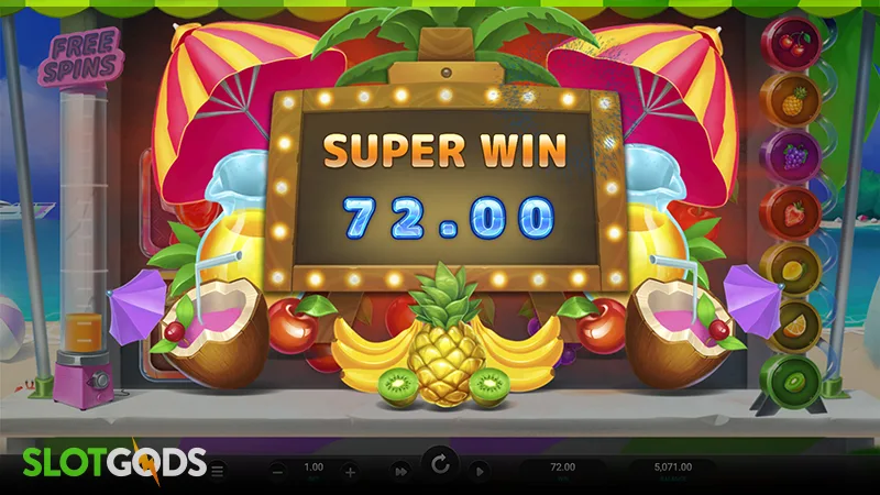 Screenshot highlighting Blender Blitz features with colorful symbols at SafeGameHub.