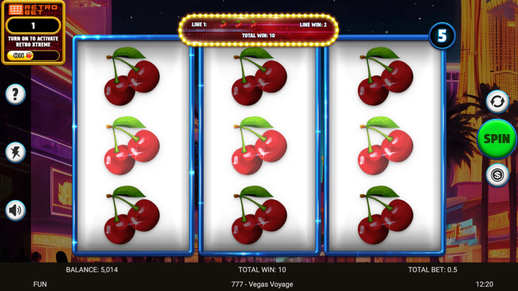 Action shot from SP 777 Vegas Voyage illustrating in-game excitement on SafeGameHub.