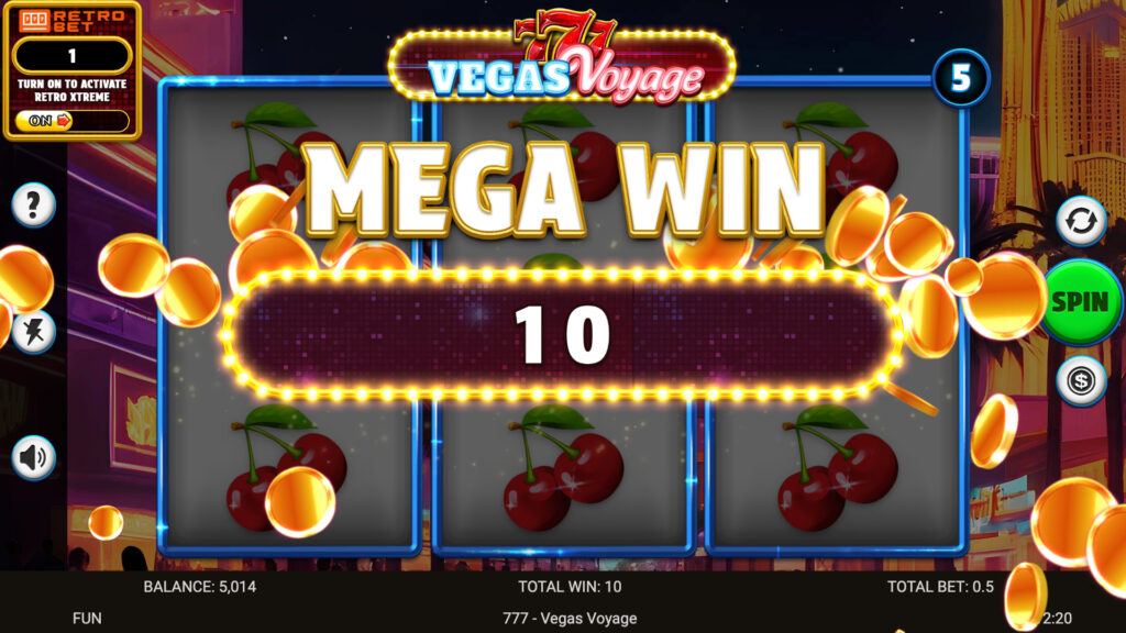 Bonus feature screenshot from SP 777 Vegas Voyage at SafeGameHub.