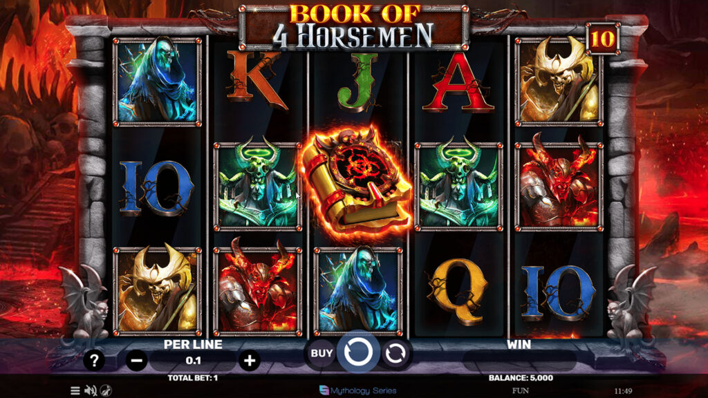 Detailed screenshot of SP Book Of 4 Horsemen displaying stunning graphics on SafeGameHub.