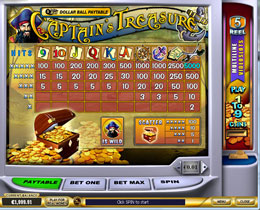 In-game screenshot of 759G Captain's Treasure at SafeGameHub highlighting the engaging pirate theme.